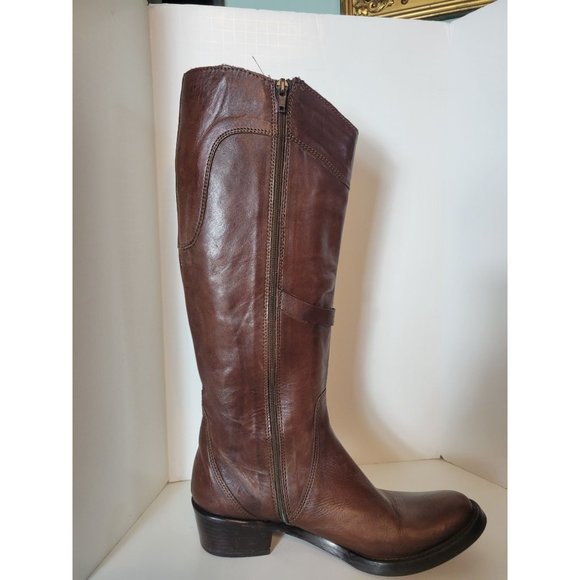 Progetto Leather Hand Stitched Knee High Boots - Picture 6 of 9